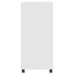 vidaXL Dulap cu roți, alb, 55x40x91 cm, lemn prelucrat