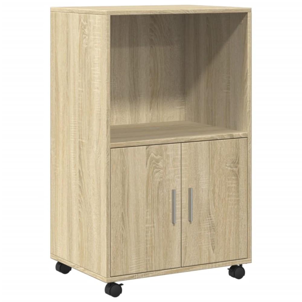 vidaXL Dulap cu roți, stejar sonoma, 55x40x91 cm, lemn prelucrat