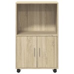 vidaXL Dulap cu roți, stejar sonoma, 55x40x91 cm, lemn prelucrat vidaXL Dulap cu roți, stejar sonoma, 55x40x91 cm, lemn prelucrat