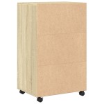 vidaXL Dulap cu roți, stejar sonoma, 55x40x91 cm, lemn prelucrat vidaXL Dulap cu roți, stejar sonoma, 55x40x91 cm, lemn prelucrat