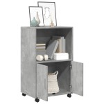 vidaXL Dulap cu roți, gri beton, 55x40x91 cm, lemn prelucrat vidaXL Dulap cu roți, gri beton, 55x40x91 cm, lemn prelucrat