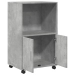 vidaXL Dulap cu roți, gri beton, 55x40x91 cm, lemn prelucrat vidaXL Dulap cu roți, gri beton, 55x40x91 cm, lemn prelucrat