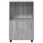 vidaXL Dulap cu roți, gri sonoma, 55x40x91 cm, lemn compozit vidaXL Dulap cu roți, gri sonoma, 55x40x91 cm, lemn compozit