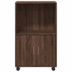 vidaXL Dulap cu roți, stejar maro, 55x40x91 cm, lemn compozit vidaXL Dulap cu roți, stejar maro, 55x40x91 cm, lemn compozit