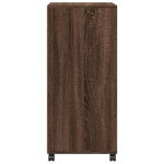 vidaXL Dulap cu roți, stejar maro, 55x40x91 cm, lemn compozit vidaXL Dulap cu roți, stejar maro, 55x40x91 cm, lemn compozit
