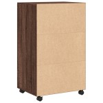 vidaXL Dulap cu roți, stejar maro, 55x40x91 cm, lemn compozit vidaXL Dulap cu roți, stejar maro, 55x40x91 cm, lemn compozit