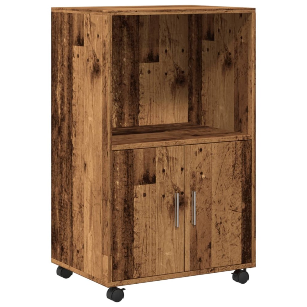 vidaXL Dulap cu roți, lemn vechi, 55x40x91 cm, lemn prelucrat