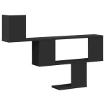 vidaXL Raft de perete, negru, 100x15x70 cm, lemn prelucrat vidaXL Raft de perete, negru, 100x15x70 cm, lemn prelucrat