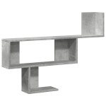 vidaXL Raft de perete, gri beton, 100x15x70 cm, lemn prelucrat