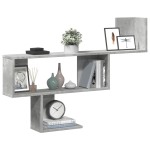 vidaXL Raft de perete, gri beton, 100x15x70 cm, lemn prelucrat