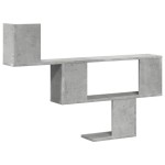 vidaXL Raft de perete, gri beton, 100x15x70 cm, lemn prelucrat