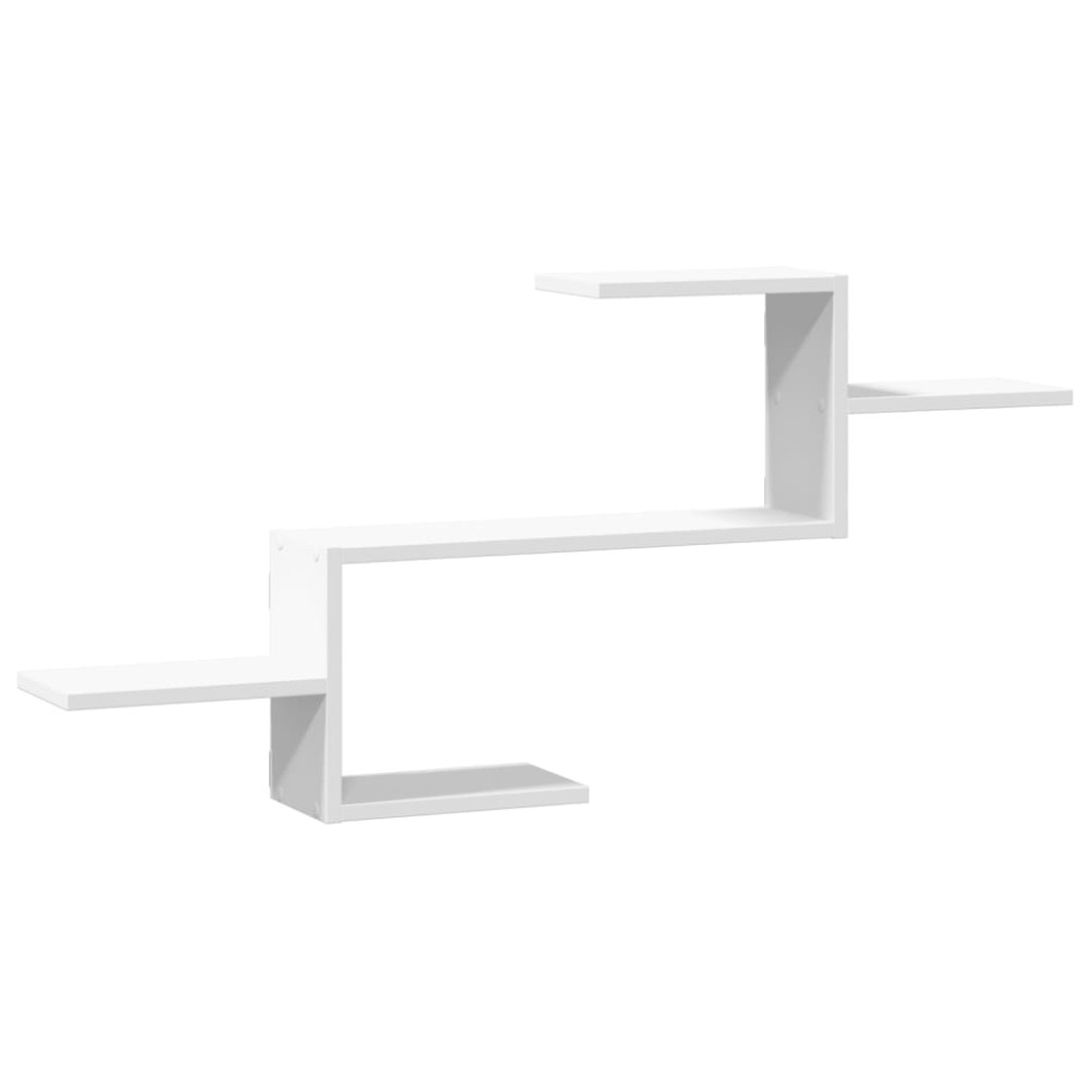 vidaXL Raft de perete, alb, 104x15x49 cm, lemn prelucrat