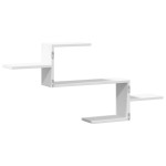 vidaXL Raft de perete, alb, 104x15x49 cm, lemn prelucrat