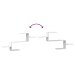 vidaXL Raft de perete, alb, 104x15x49 cm, lemn prelucrat
