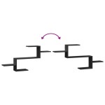 vidaXL Raft de perete, negru, 104x15x49 cm, lemn prelucrat vidaXL Raft de perete, negru, 104x15x49 cm, lemn prelucrat