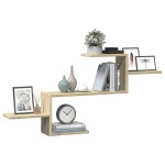 vidaXL Raft de perete, stejar sonoma, 104x15x49 cm, lemn prelucrat