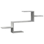 vidaXL Raft de perete, gri beton, 104x15x49 cm , lemn prelucrat