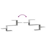vidaXL Raft de perete, gri beton, 104x15x49 cm , lemn prelucrat