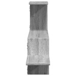 vidaXL Raft de perete, gri sonoma, 104x15x49 cm, lemn prelucrat