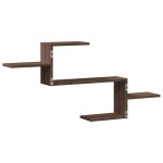 vidaXL Raft de perete, stejar maro, 104x15x49 cm, lemn prelucrat vidaXL Raft de perete, stejar maro, 104x15x49 cm, lemn prelucrat