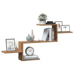 vidaXL Raft de perete, lemn artizanal, 104x15x49 cm, lemn prelucrat vidaXL Raft de perete, lemn artizanal, 104x15x49 cm, lemn prelucrat
