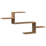 vidaXL Raft de perete, lemn artizanal, 104x15x49 cm, lemn prelucrat vidaXL Raft de perete, lemn artizanal, 104x15x49 cm, lemn prelucrat