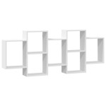vidaXL Raft de perete, alb, 159x18x65 cm, lemn prelucrat