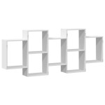 vidaXL Raft de perete, alb, 159x18x65 cm, lemn prelucrat