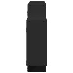 vidaXL Raft de perete, negru, 159x18x65 cm, lemn prelucrat vidaXL Raft de perete, negru, 159x18x65 cm, lemn prelucrat