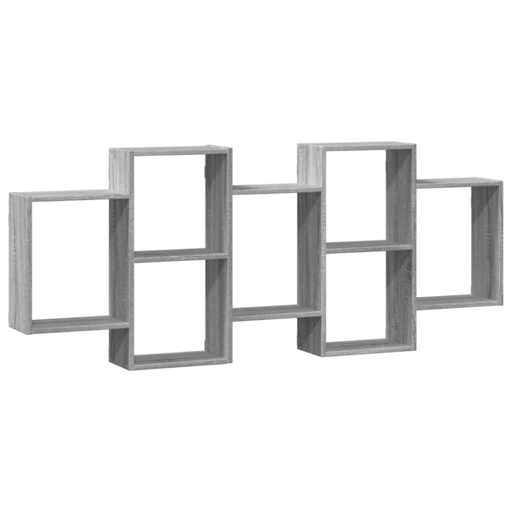 vidaXL Raft de perete, gri sonoma, 159x18x65 cm, lemn prelucrat