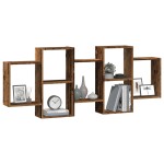 vidaXL Raft de perete, lemn vechi, 159x18x65 cm, lemn prelucrat vidaXL Raft de perete, lemn vechi, 159x18x65 cm, lemn prelucrat