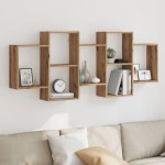 vidaXL Raft de perete, lemn artizanal, 159x18x65 cm, lemn prelucrat vidaXL Raft de perete, lemn artizanal, 159x18x65 cm, lemn prelucrat