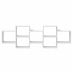 vidaXL Raft de perete, alb, 129x18x42 cm, lemn prelucrat vidaXL Raft de perete, alb, 129x18x42 cm, lemn prelucrat