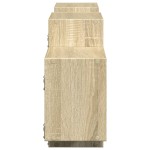 vidaXL Raft de perete, stejar sonoma, 129x18x42 cm, lemn prelucrat
