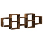 vidaXL Raft de perete, stejar fumuriu, 129x18x42 cm, lemn prelucrat vidaXL Raft de perete, stejar fumuriu, 129x18x42 cm, lemn prelucrat