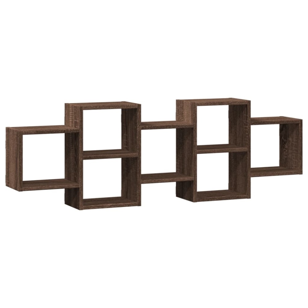 vidaXL Raft de perete, stejar maro, 129x18x42 cm, lemn prelucrat
