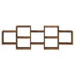 vidaXL Raft de perete, lemn vechi, 129x18x42 cm, lemn prelucrat vidaXL Raft de perete, lemn vechi, 129x18x42 cm, lemn prelucrat