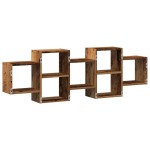 vidaXL Raft de perete, lemn vechi, 129x18x42 cm, lemn prelucrat vidaXL Raft de perete, lemn vechi, 129x18x42 cm, lemn prelucrat