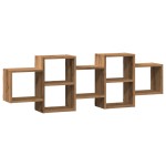 vidaXL Raft de perete, lemn artizanal, 129x18x42 cm, lemn prelucrat vidaXL Raft de perete, lemn artizanal, 129x18x42 cm, lemn prelucrat