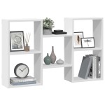 vidaXL Raft de perete, alb, 96x18x60 cm, lemn prelucrat