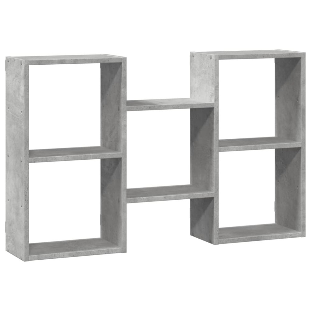 vidaXL Raft de perete, gri beton, 96x18x60 cm, lemn prelucrat