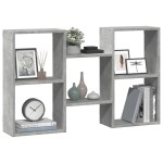 vidaXL Raft de perete, gri beton, 96x18x60 cm, lemn prelucrat