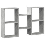 vidaXL Raft de perete, gri beton, 96x18x60 cm, lemn prelucrat
