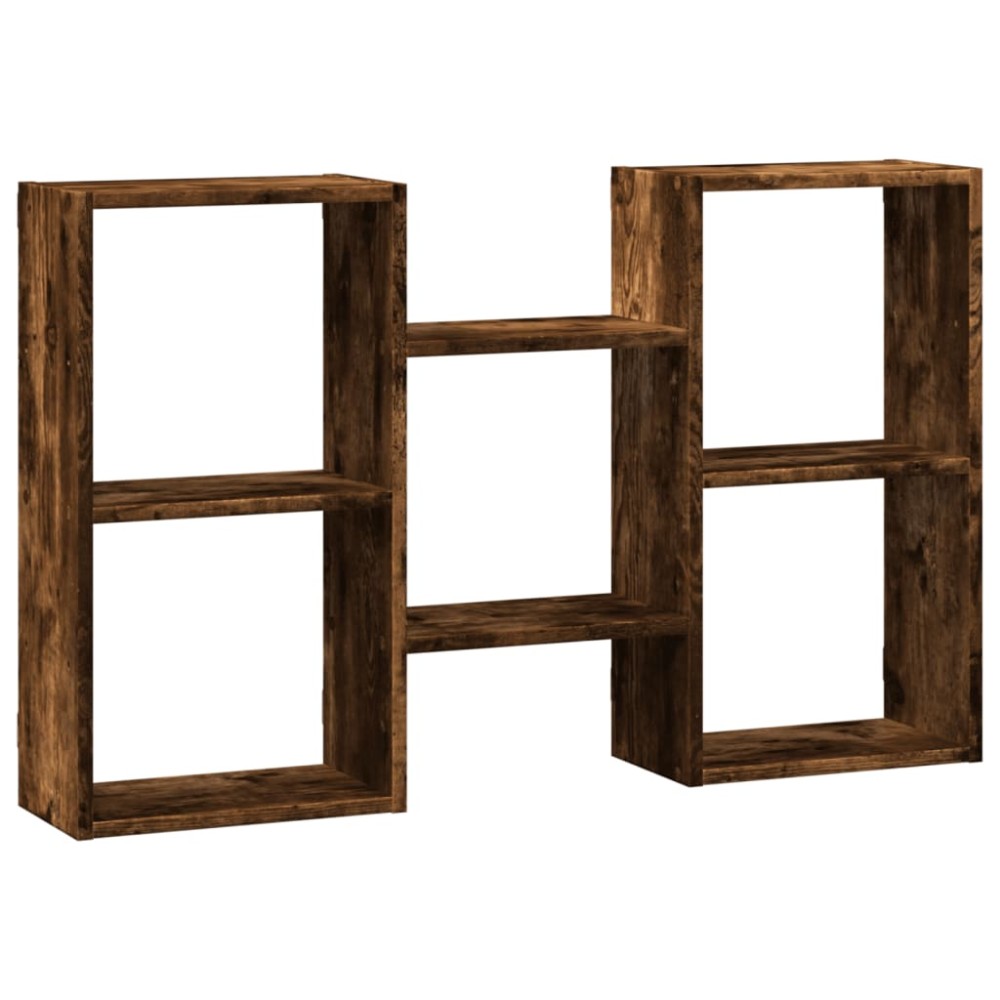 vidaXL Raft de perete, stejar fumuriu, 96x18x60 cm, lemn prelucrat