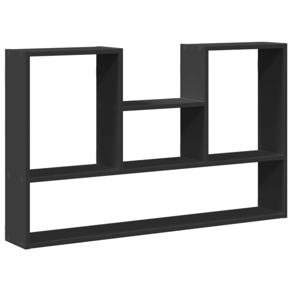 vidaXL Raft de perete, negru, 99x15x60 cm, lemn prelucrat