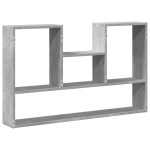 vidaXL Raft de perete, gri beton, 99x15x60 cm, lemn prelucrat