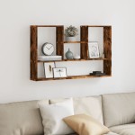 vidaXL Raft de perete, stejar fumuriu, 99x15x60 cm, lemn prelucrat vidaXL Raft de perete, stejar fumuriu, 99x15x60 cm, lemn prelucrat