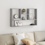 vidaXL Raft de perete, gri sonoma, 99x15x60 cm, lemn prelucrat vidaXL Raft de perete, gri sonoma, 99x15x60 cm, lemn prelucrat