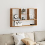 vidaXL Raft de perete, lemn artizanal, 99x15x60 cm, lemn prelucrat vidaXL Raft de perete, lemn artizanal, 99x15x60 cm, lemn prelucrat