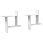vidaXL Rafturi de perete, 2 buc., alb, 50x12x50 cm, lemn prelucrat